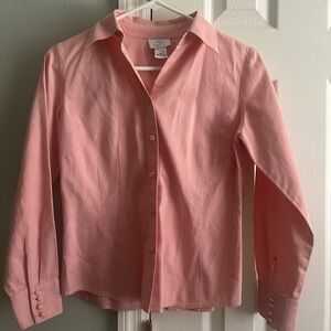 LOFT Blush Pink Peach Collared Shirt
